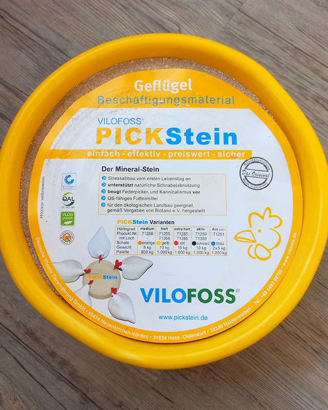Pickstein für Geflügel